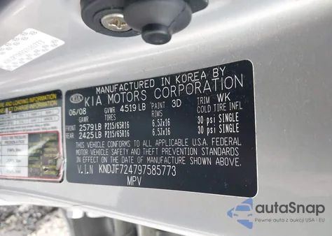 2009 Kia Sportage Lx from USA, damaged, VIN KNDJF724797585773